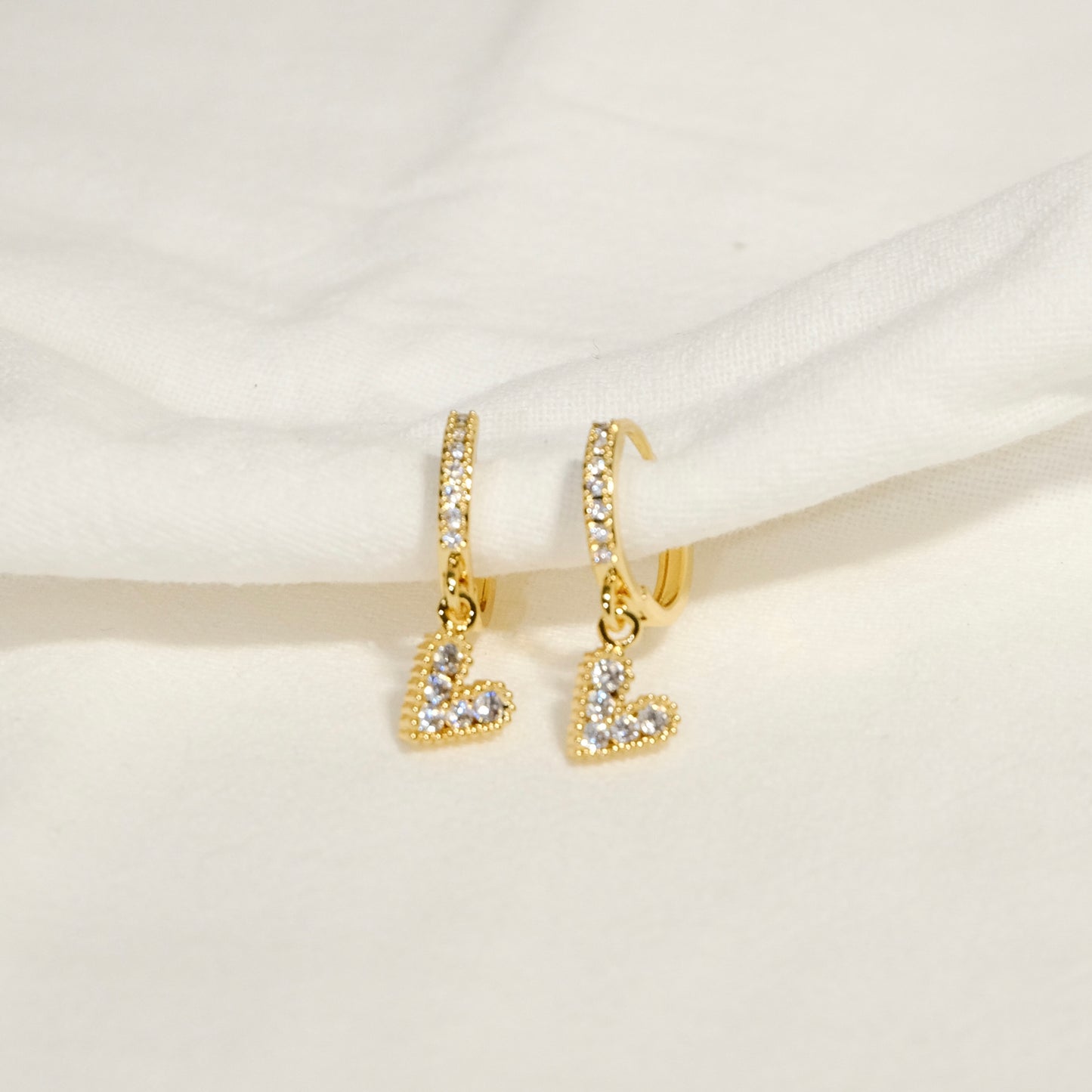 Mae Heart Hoop Earring
