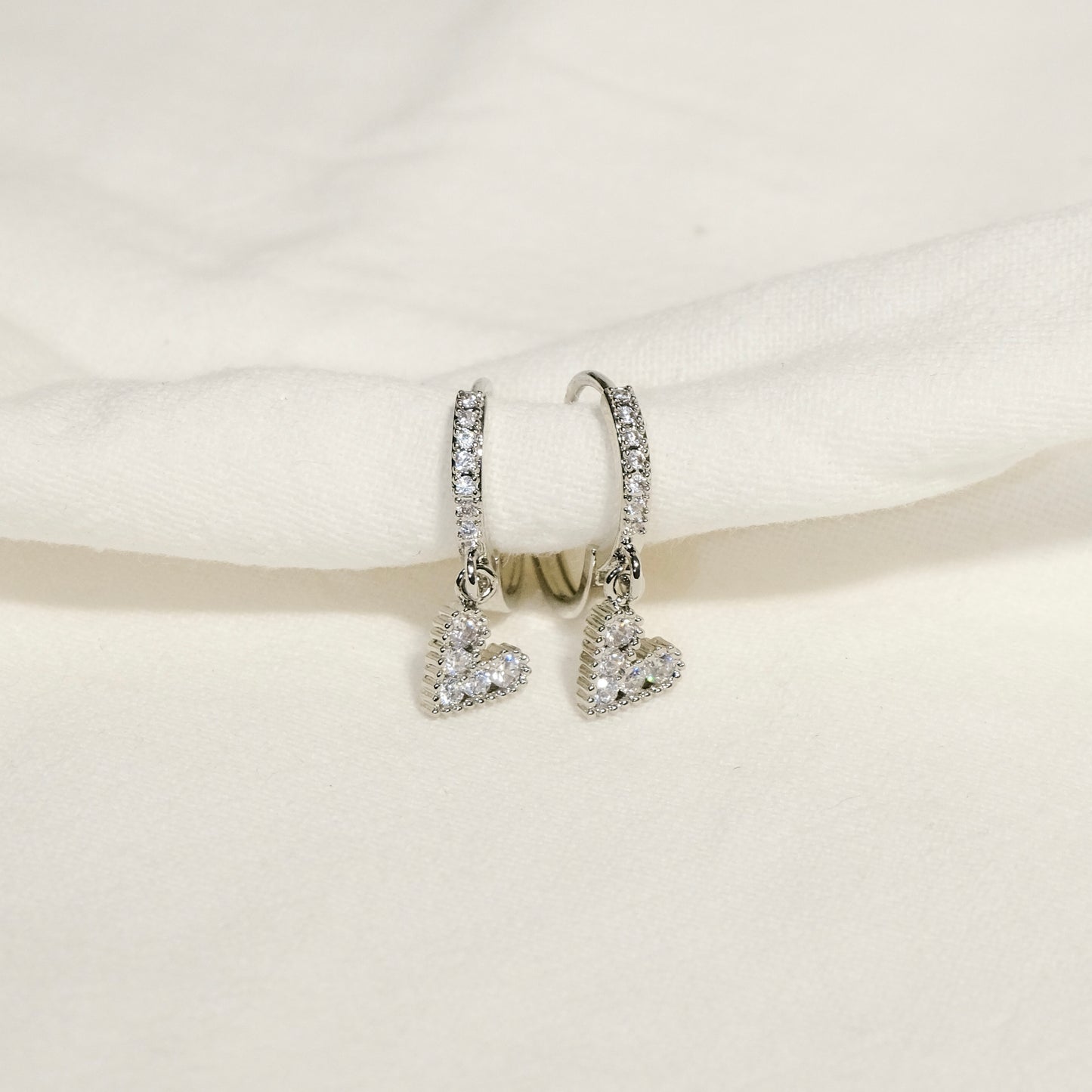 Mae Heart Hoop Earring