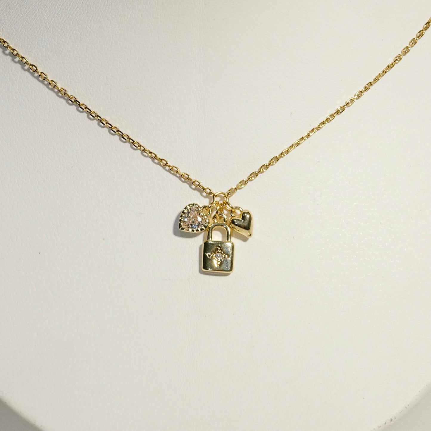 Cassie Lock Charm Necklace