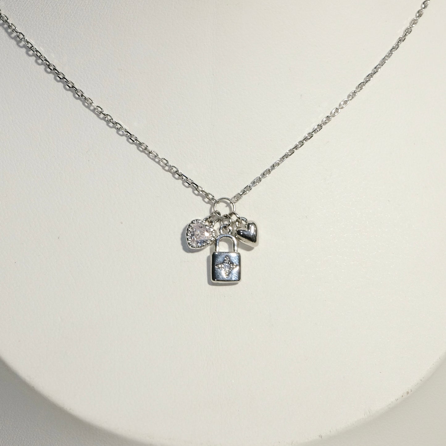Cassie Lock Charm Necklace