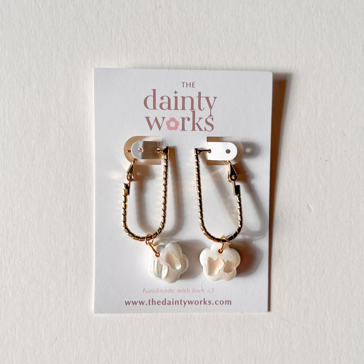 Dangle Flower Clay Earring