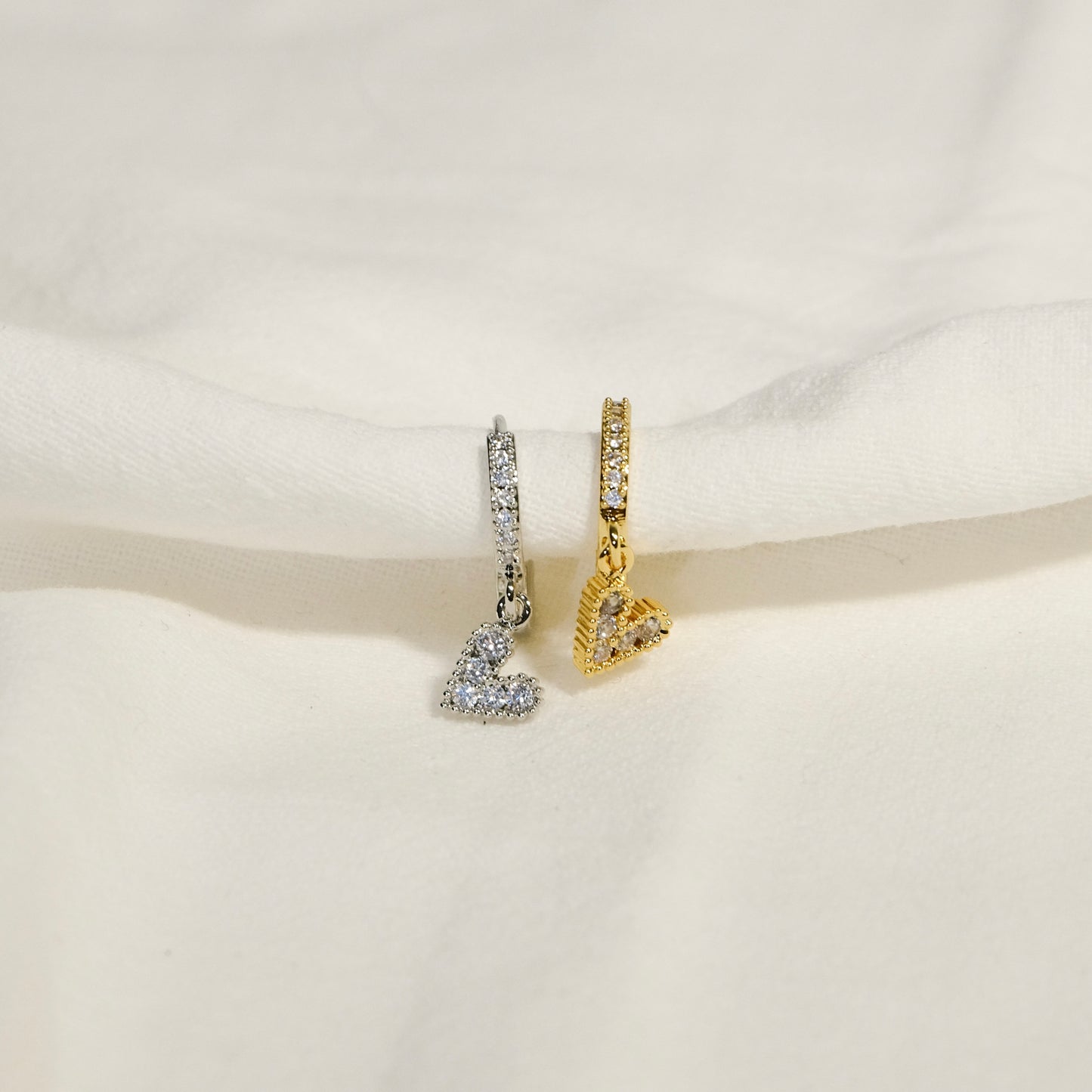 Mae Heart Hoop Earring