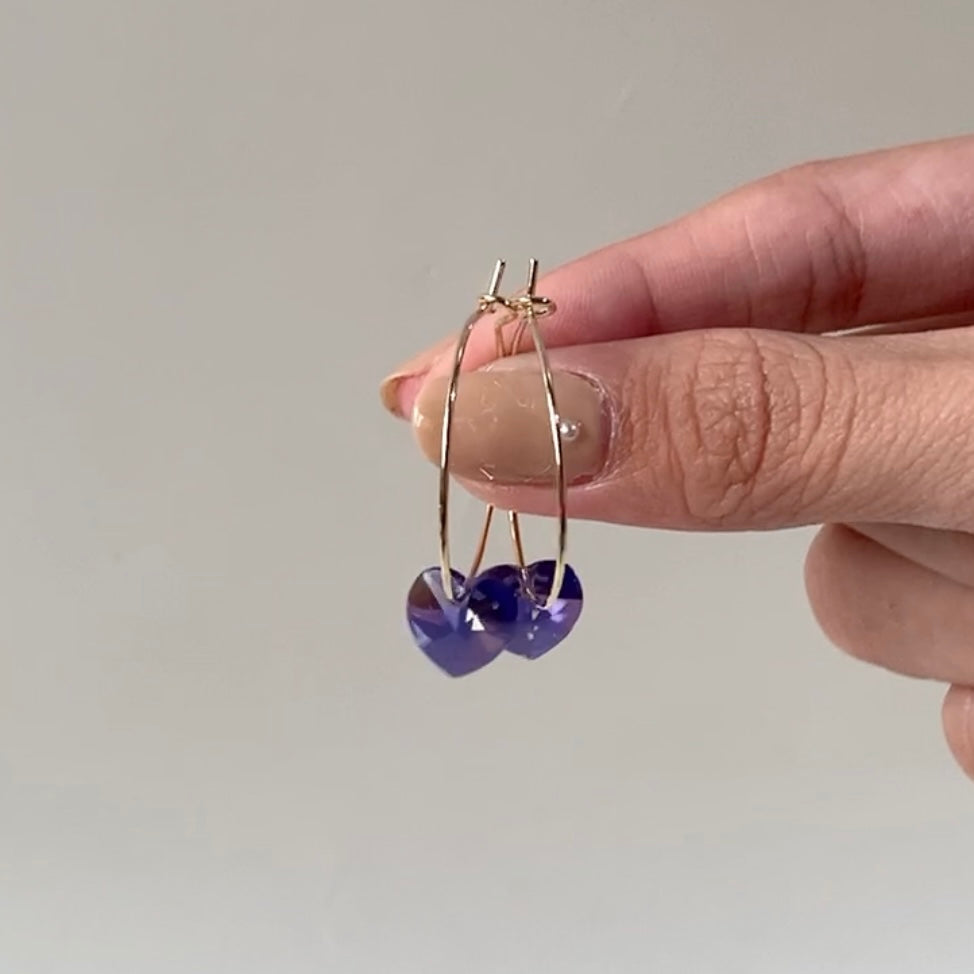 Gold Birthstone Hoops