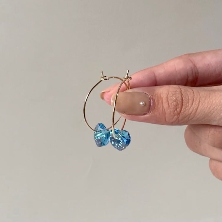Gold Birthstone Hoops