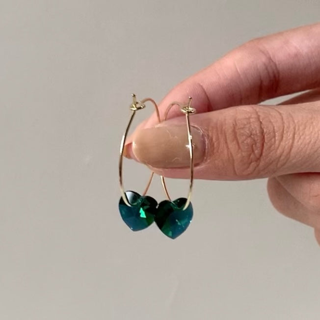 Gold Birthstone Hoops