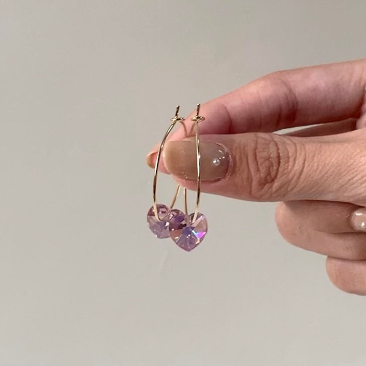 Gold Birthstone Hoops