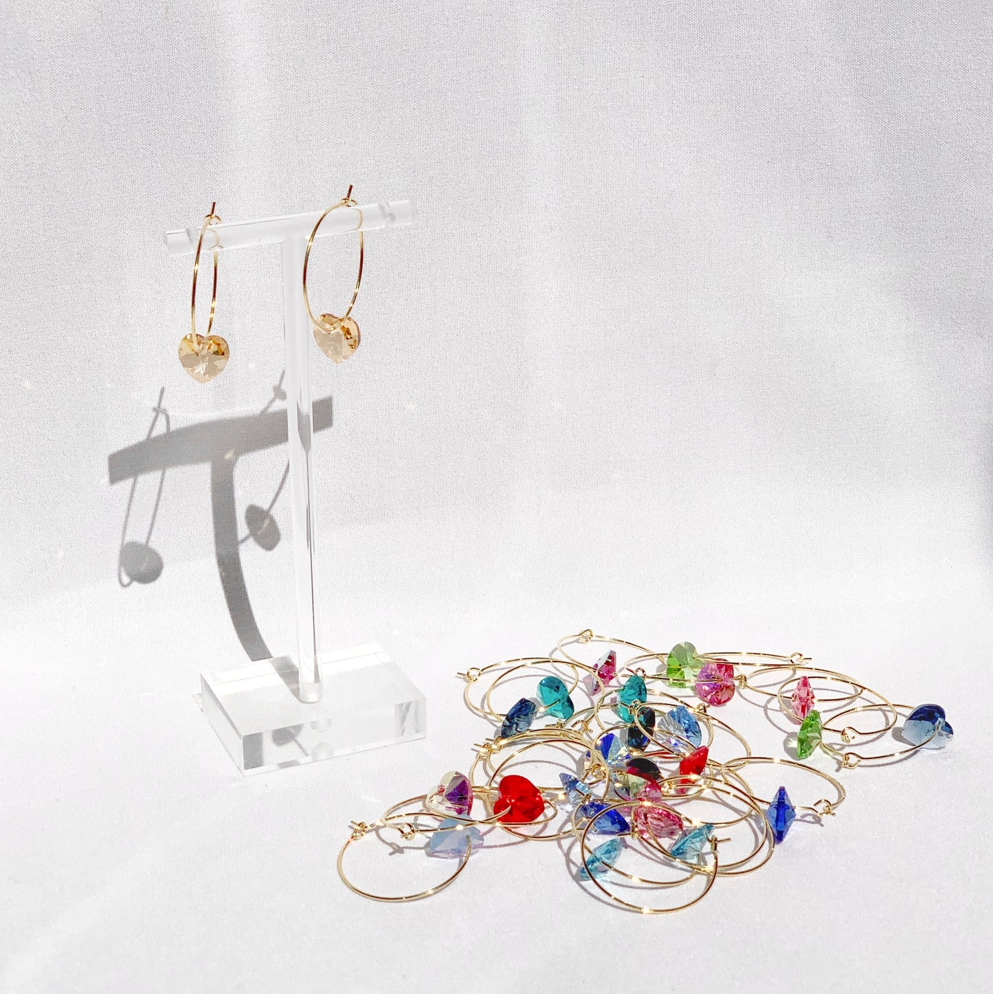 Gold Birthstone Hoops