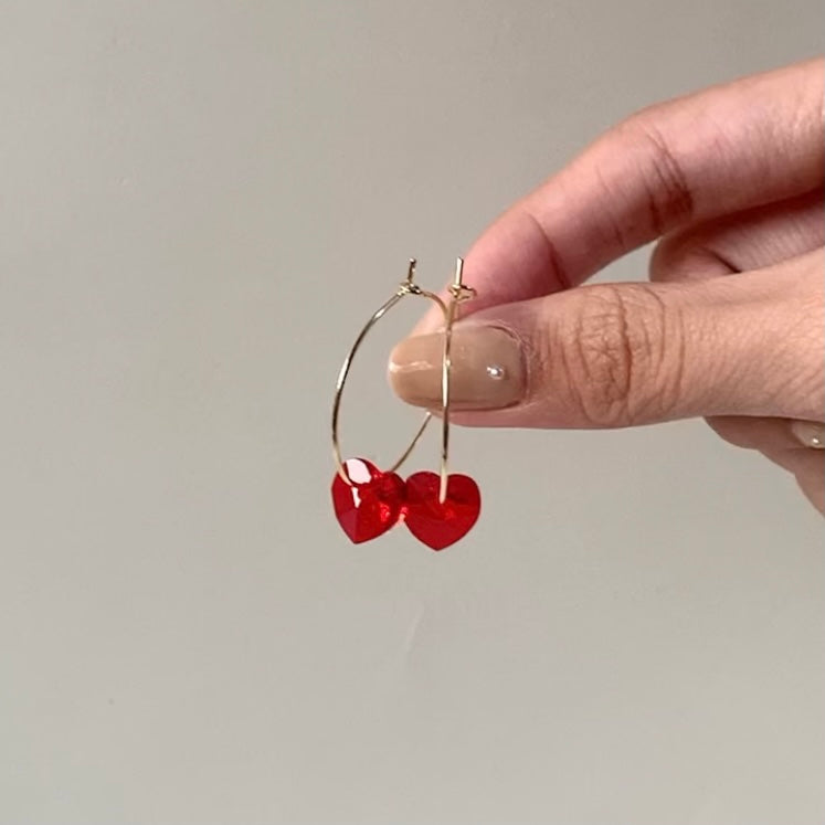 Gold Birthstone Hoops