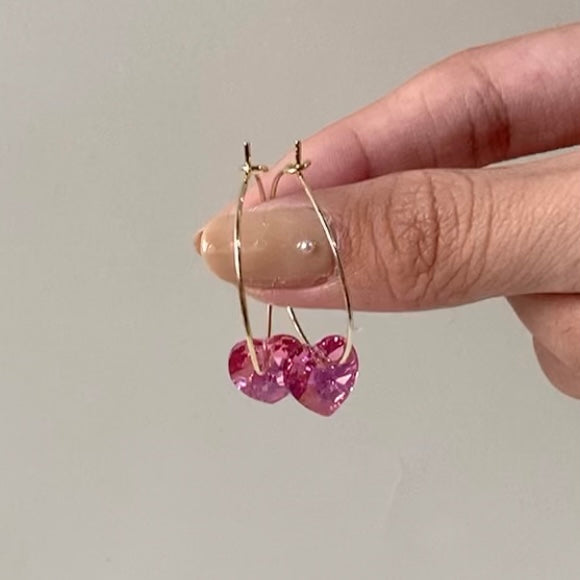 Gold Birthstone Hoops
