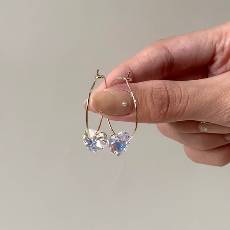 Gold Birthstone Hoops