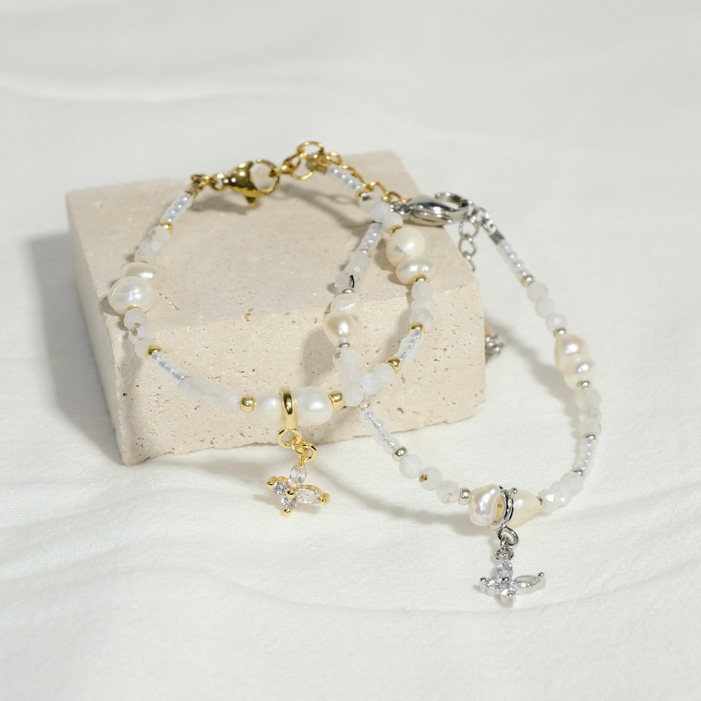 Butterfly Charm Beaded Bracelet