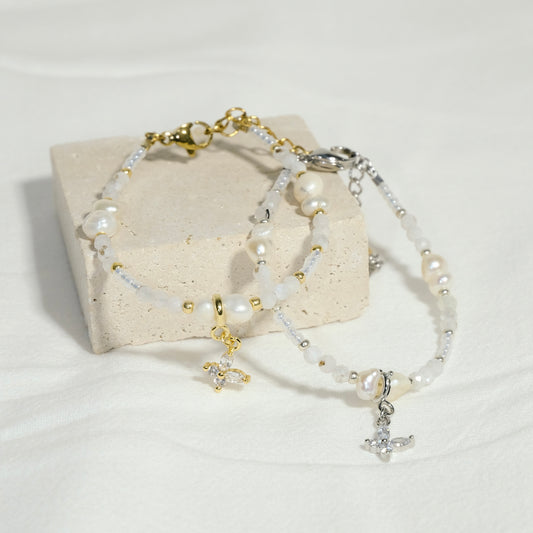 Butterfly Charm Beaded Bracelet