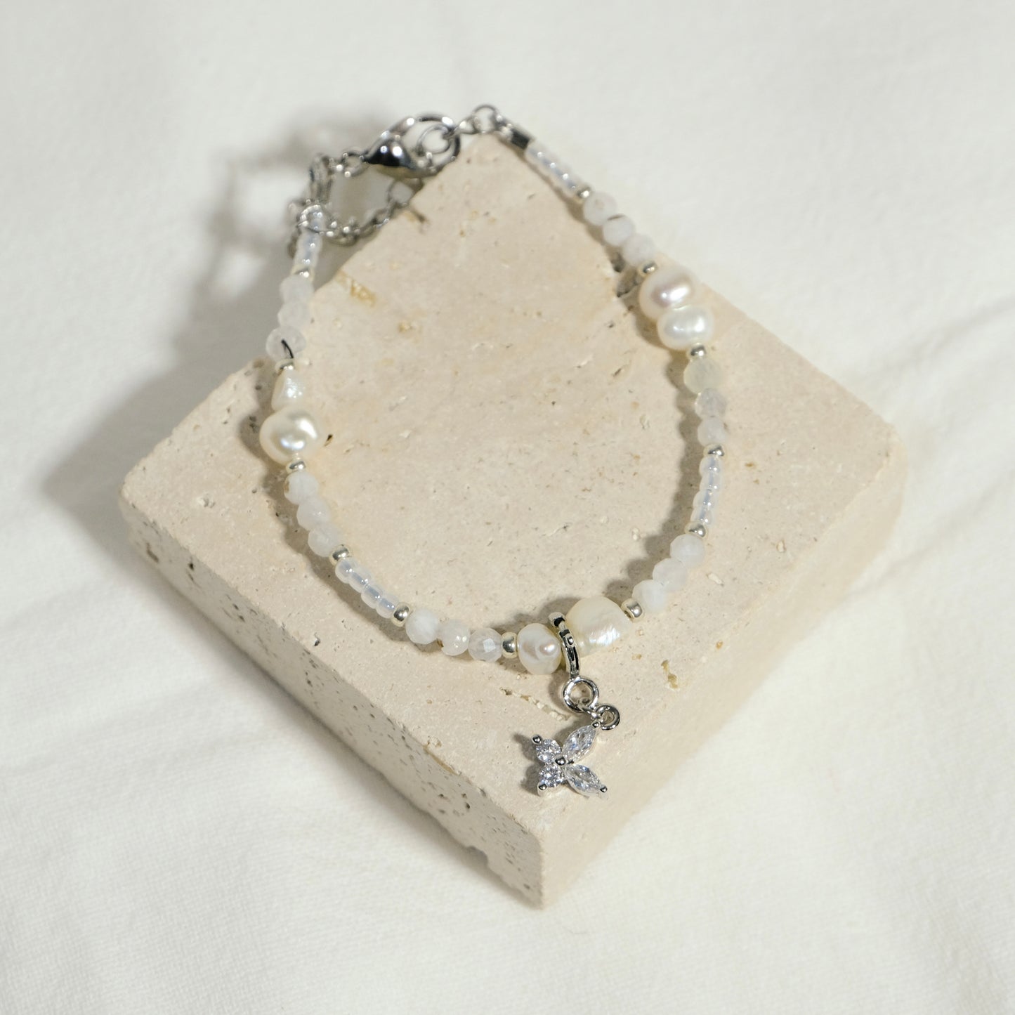 Butterfly Charm Beaded Bracelet