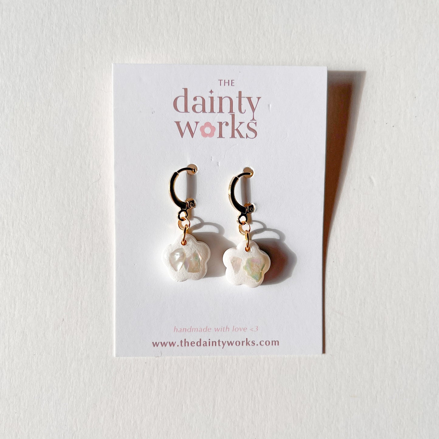 Dainty Flower Clay Earring