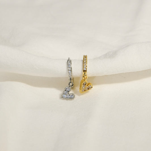 Mae Heart Hoop Earring
