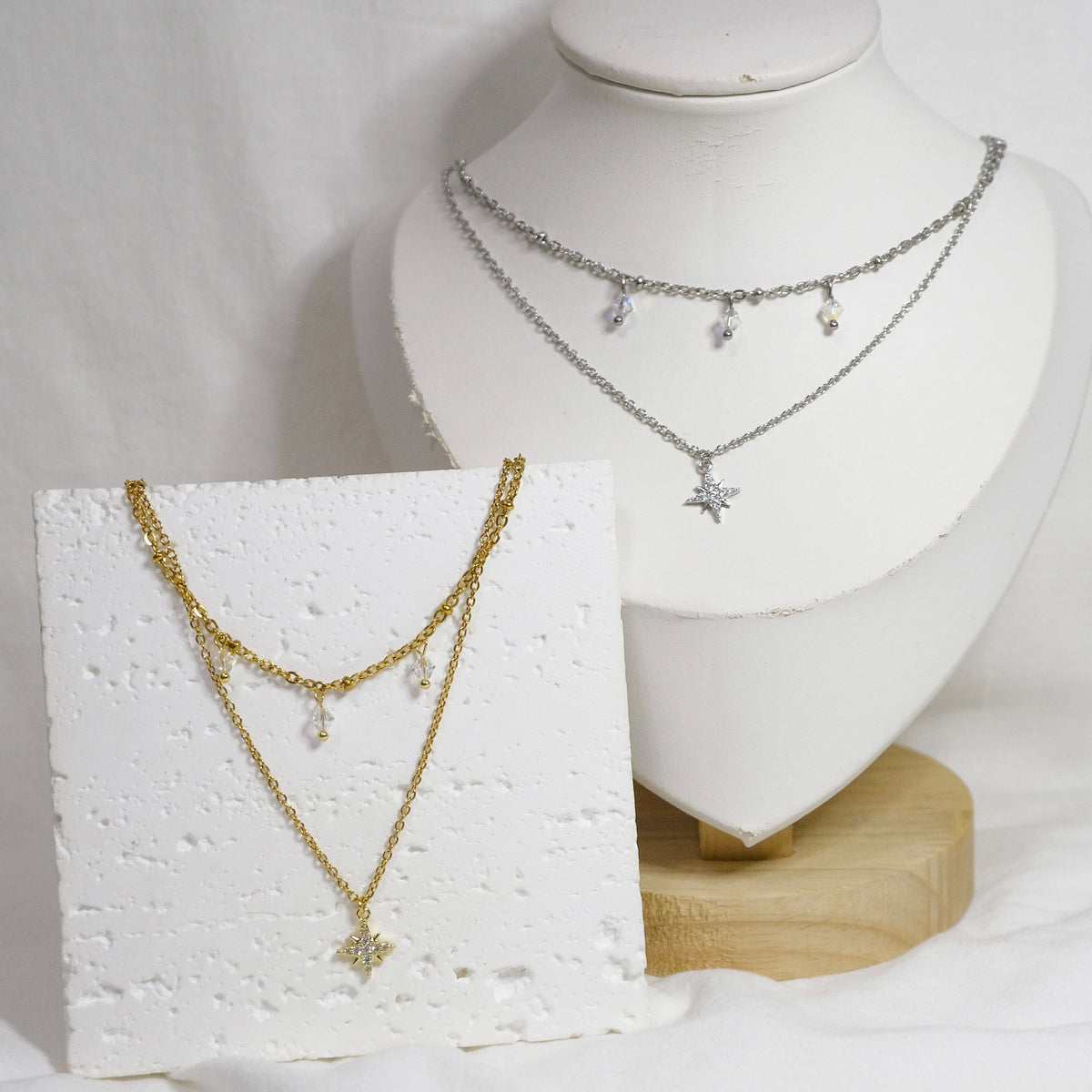 Starlyn Comai Starlyn Double Layered Necklace – The Dainty Works