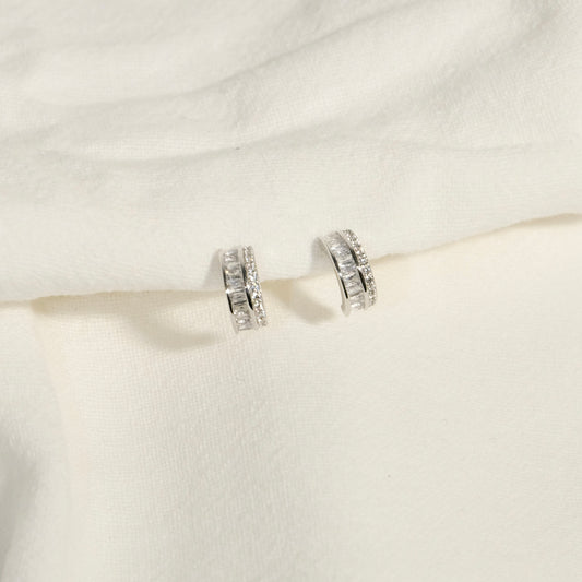 Lillie Half Hoop Stud Earring