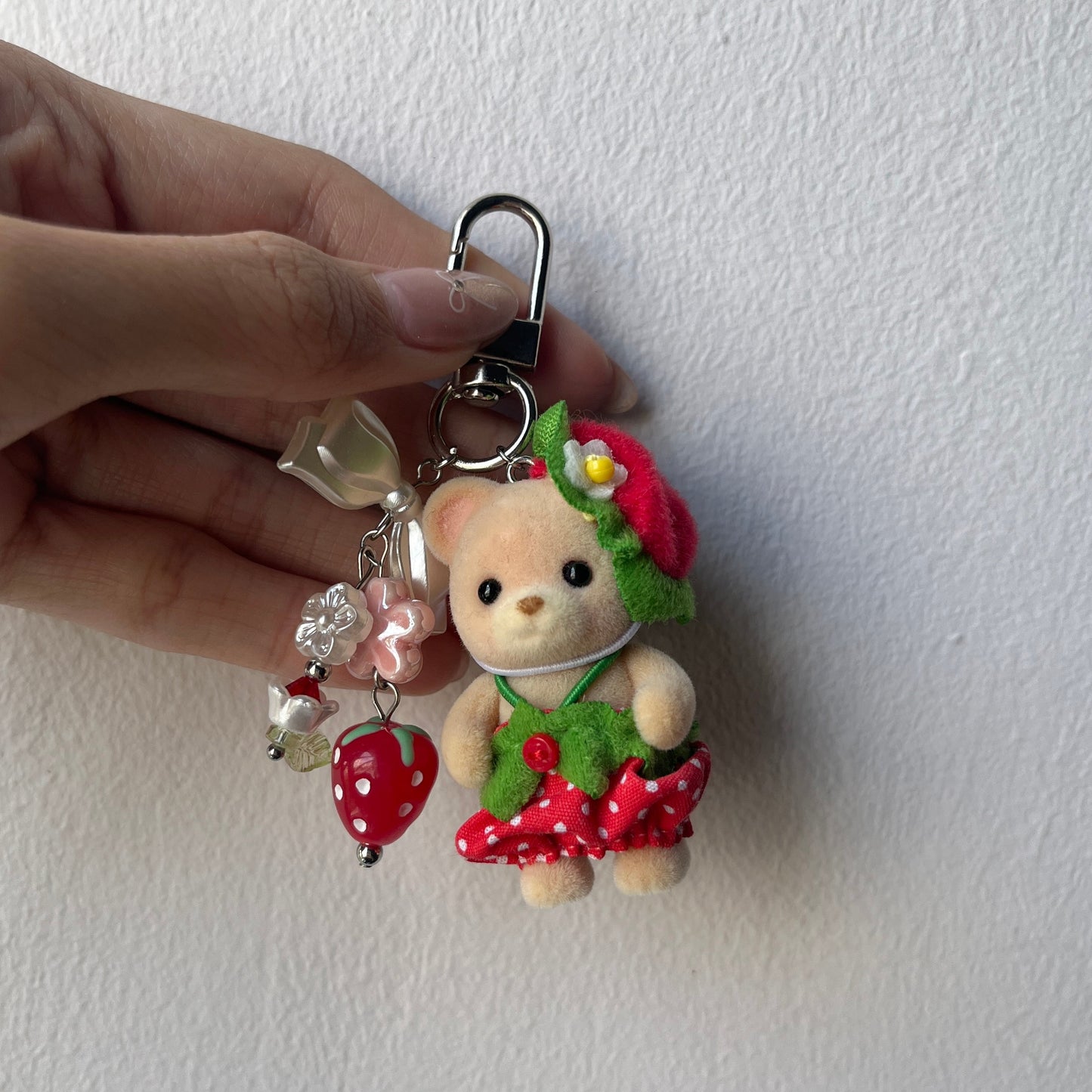 Strawberry Bear Sylvanian Families  Keychain