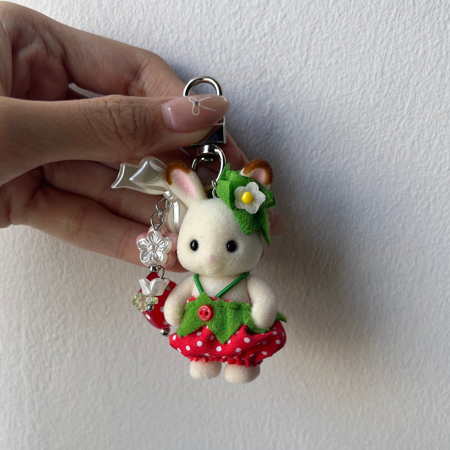 Strawberry Rabbit Sylvanian Families Keychain