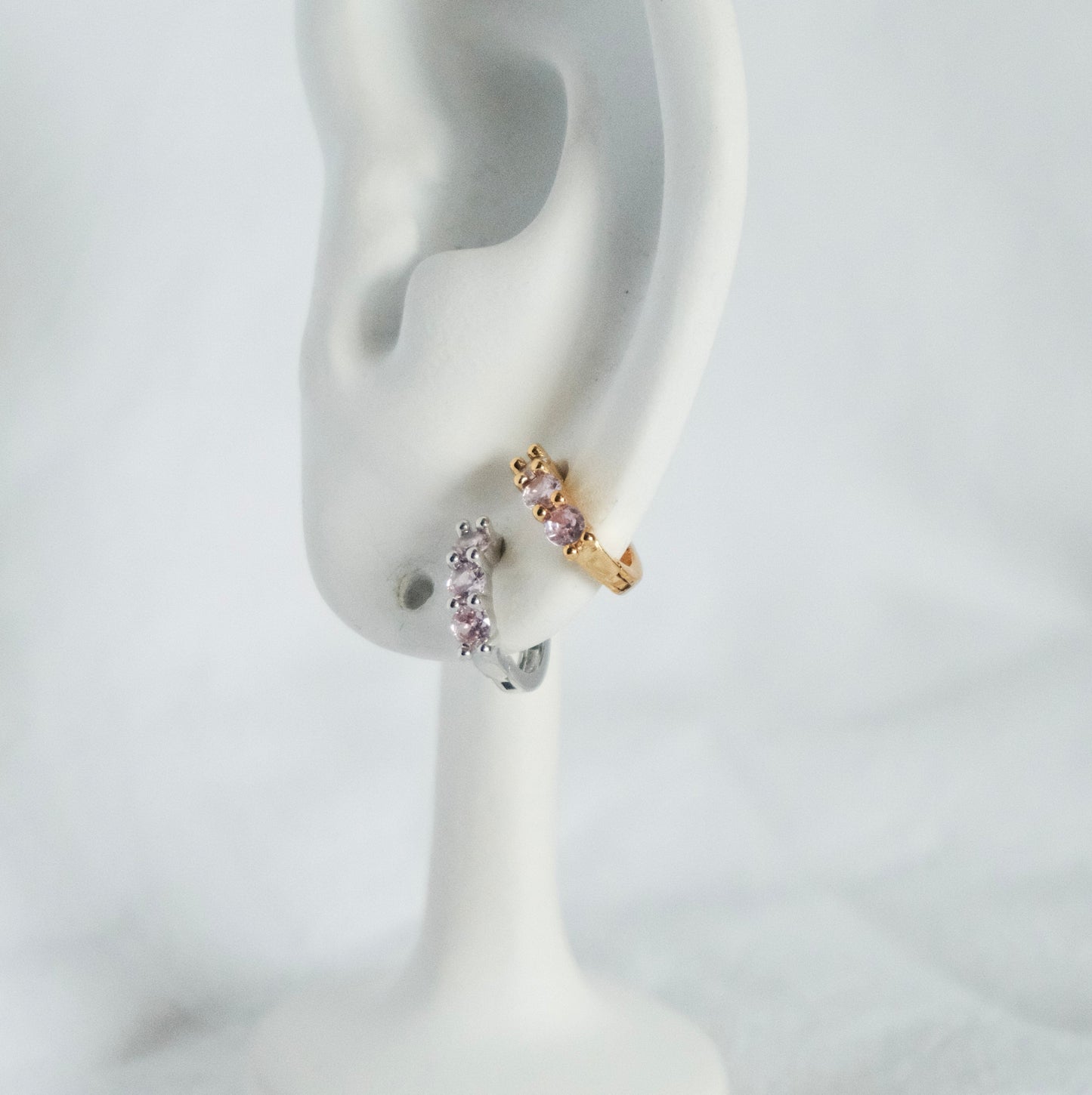 Aurelia Pink Mini Hoop Earrings