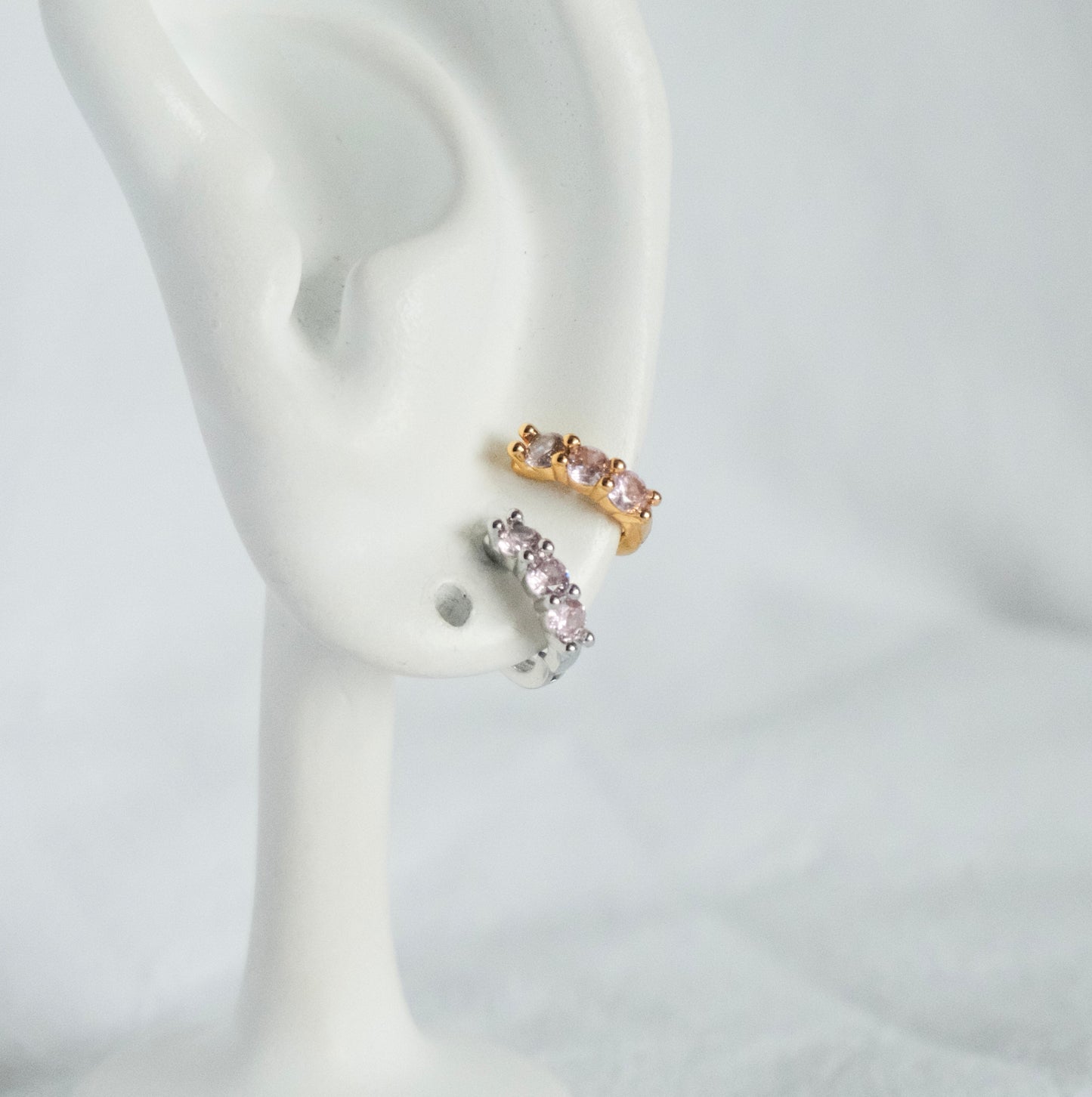 Aurelia Pink Mini Hoop Earrings