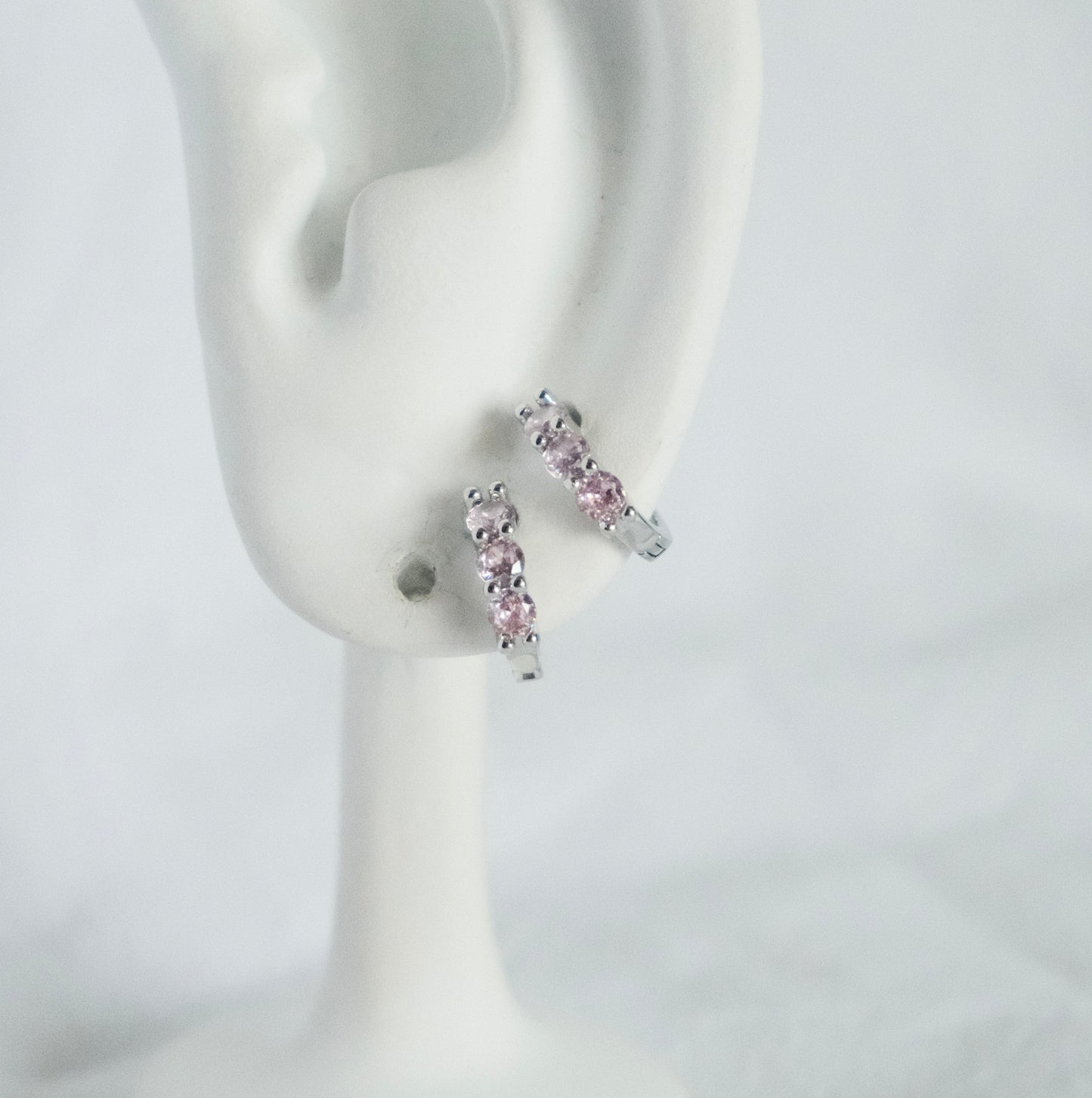 Aurelia Pink Mini Hoop Earrings