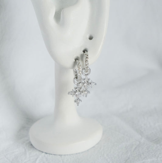 Estelle Cross Hoop Earrings