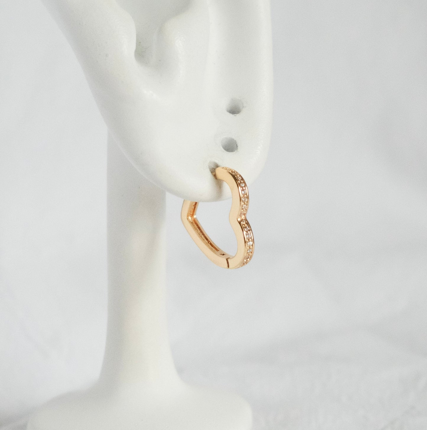 Roselle Heart Hoop Earrings