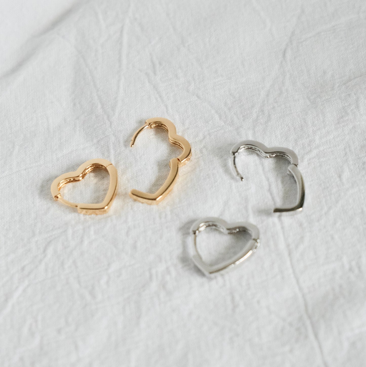 Roselle Heart Hoop Earrings